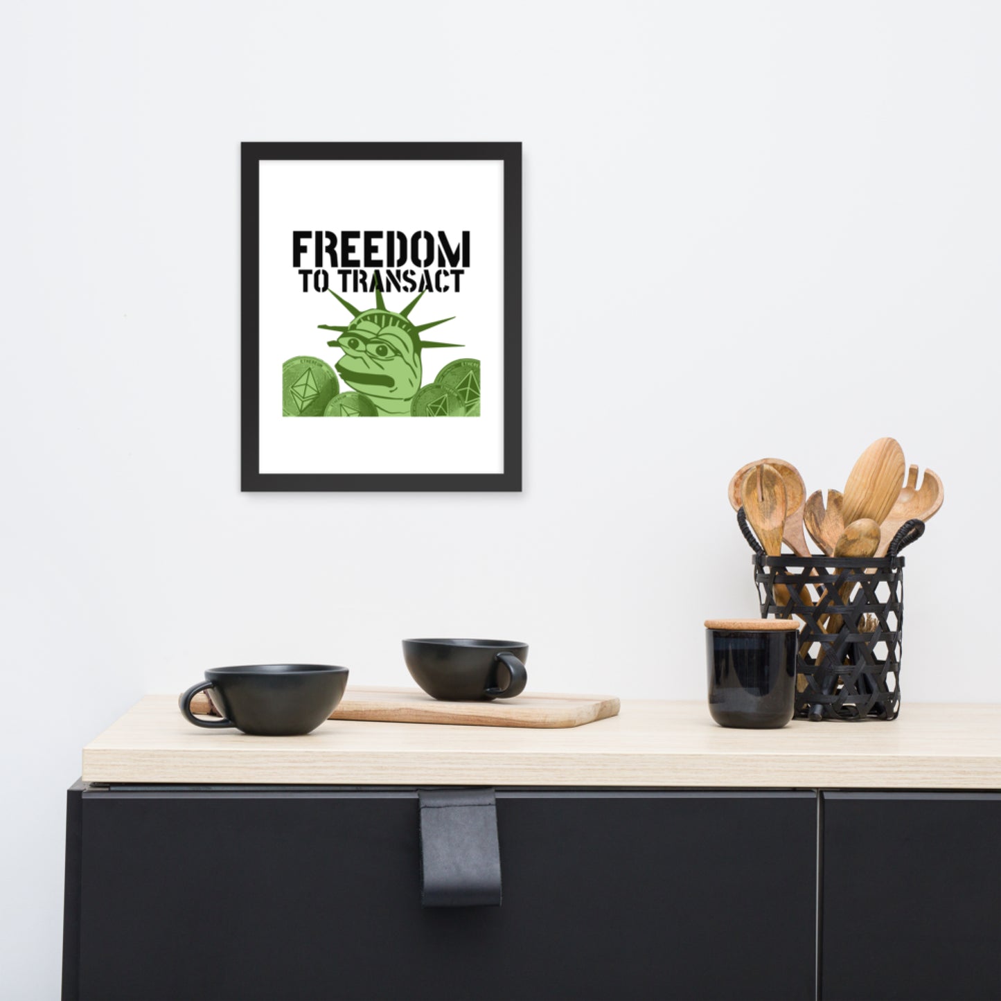 Freedom To Transact Statue of Liberty Pepe Poster