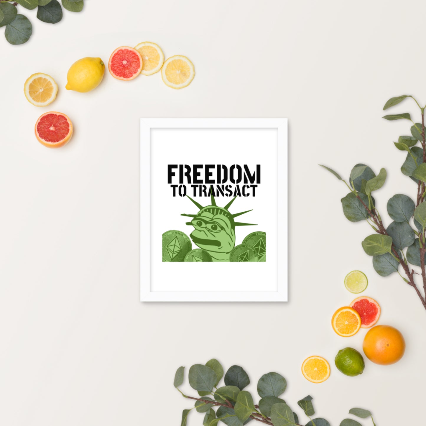 Freedom To Transact Statue of Liberty Pepe Poster