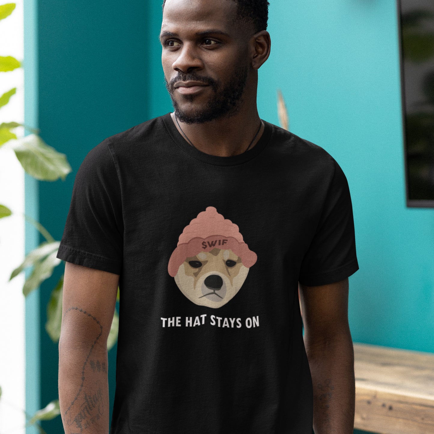 The Hat Stays On Tee
