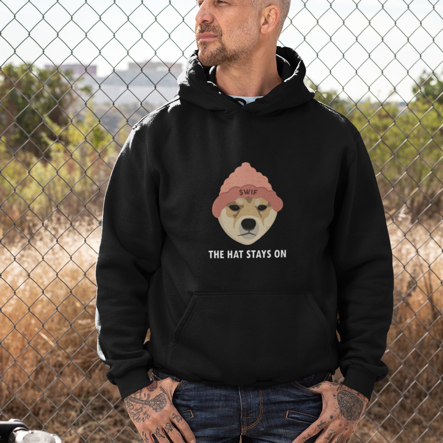 The Hat Stays On Hoodie