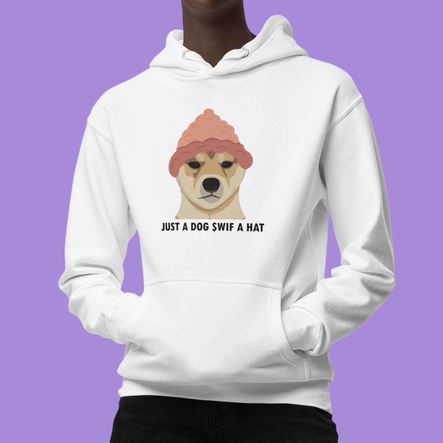 Just A Dog $WIF A Hat Hoodie