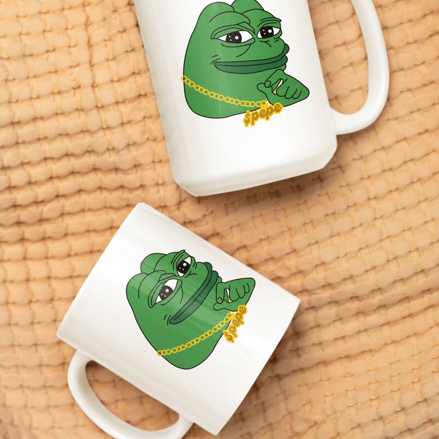$PEPE Gold Chain Mug