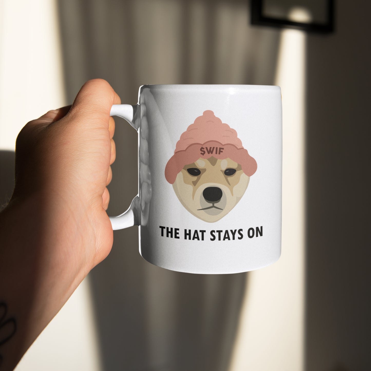 The Hat Stays On Mug