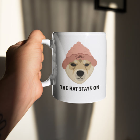 The Hat Stays On Mug