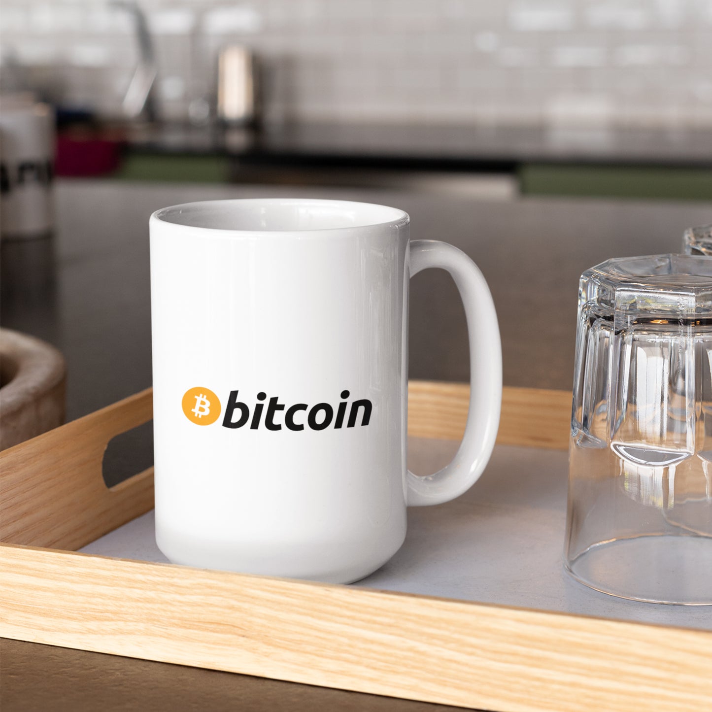 Classic Bitcoin Wordmark Mug