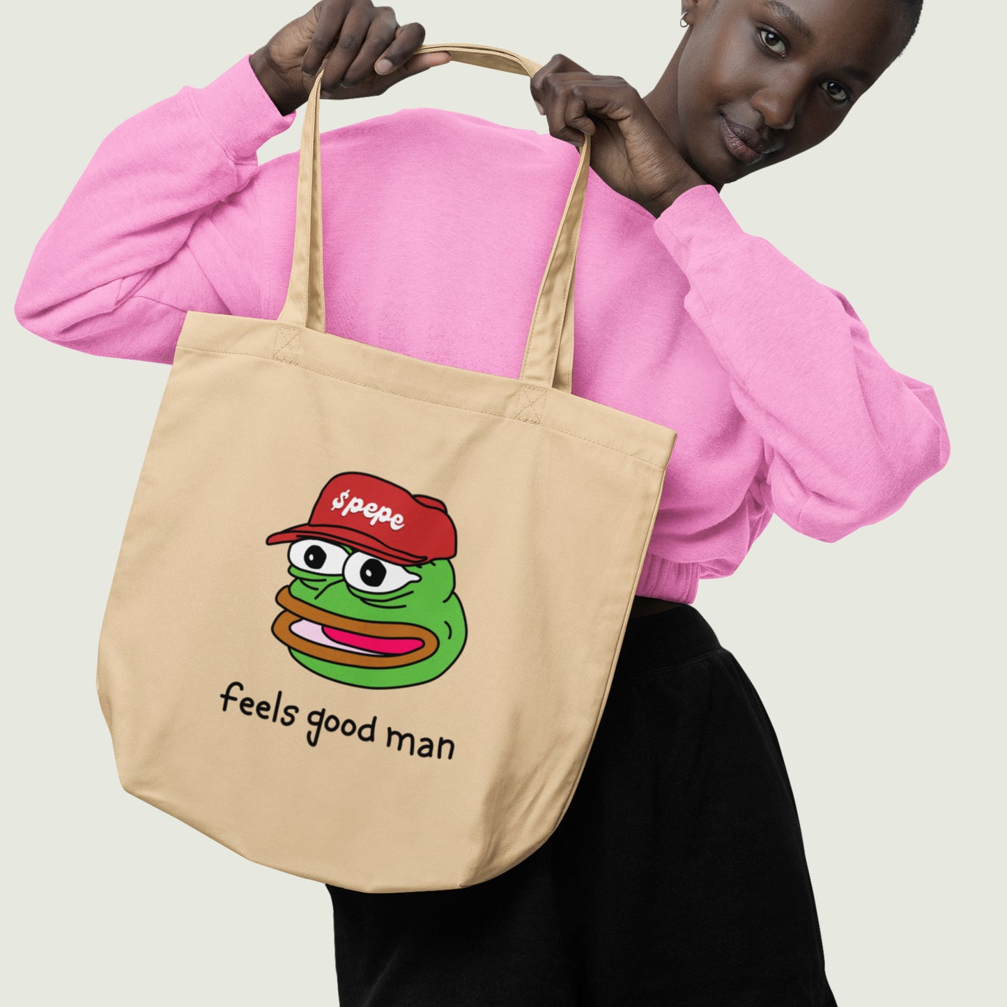 $PEPE- Feels Good Man Tote Bag