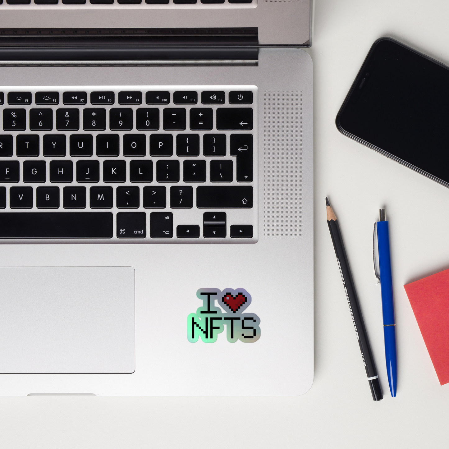 I Love Nfts Holographic Sticker
