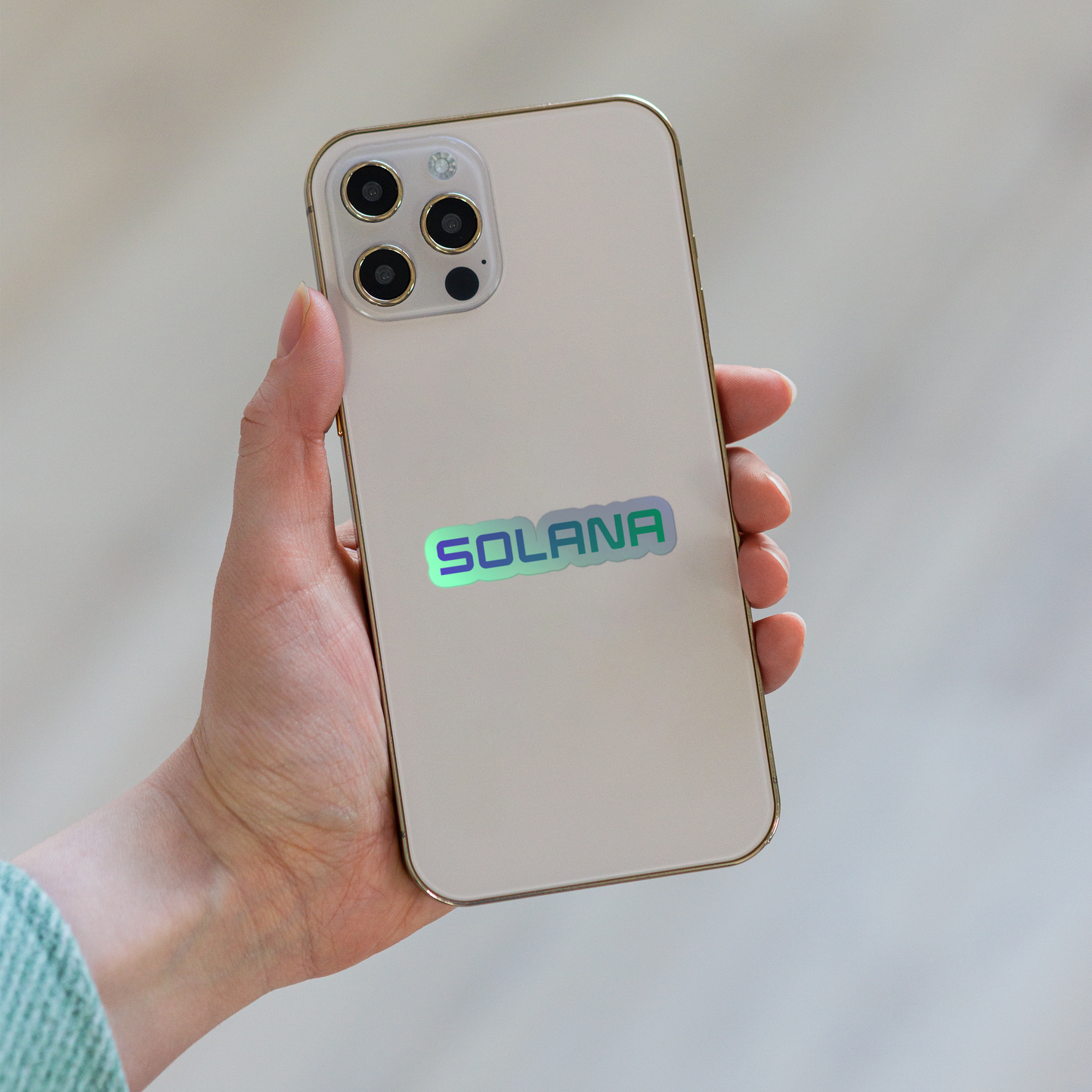 Solana Wordmark Holographic Sticker