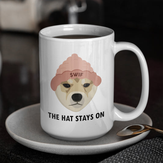 The Hat Stays On Mug