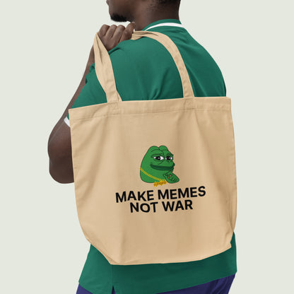 Make Memes Not War Tote Bag