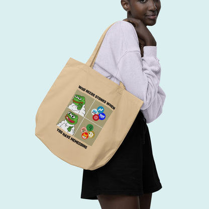 Who Needs Stonks When You Have Memecoins Tote Bag